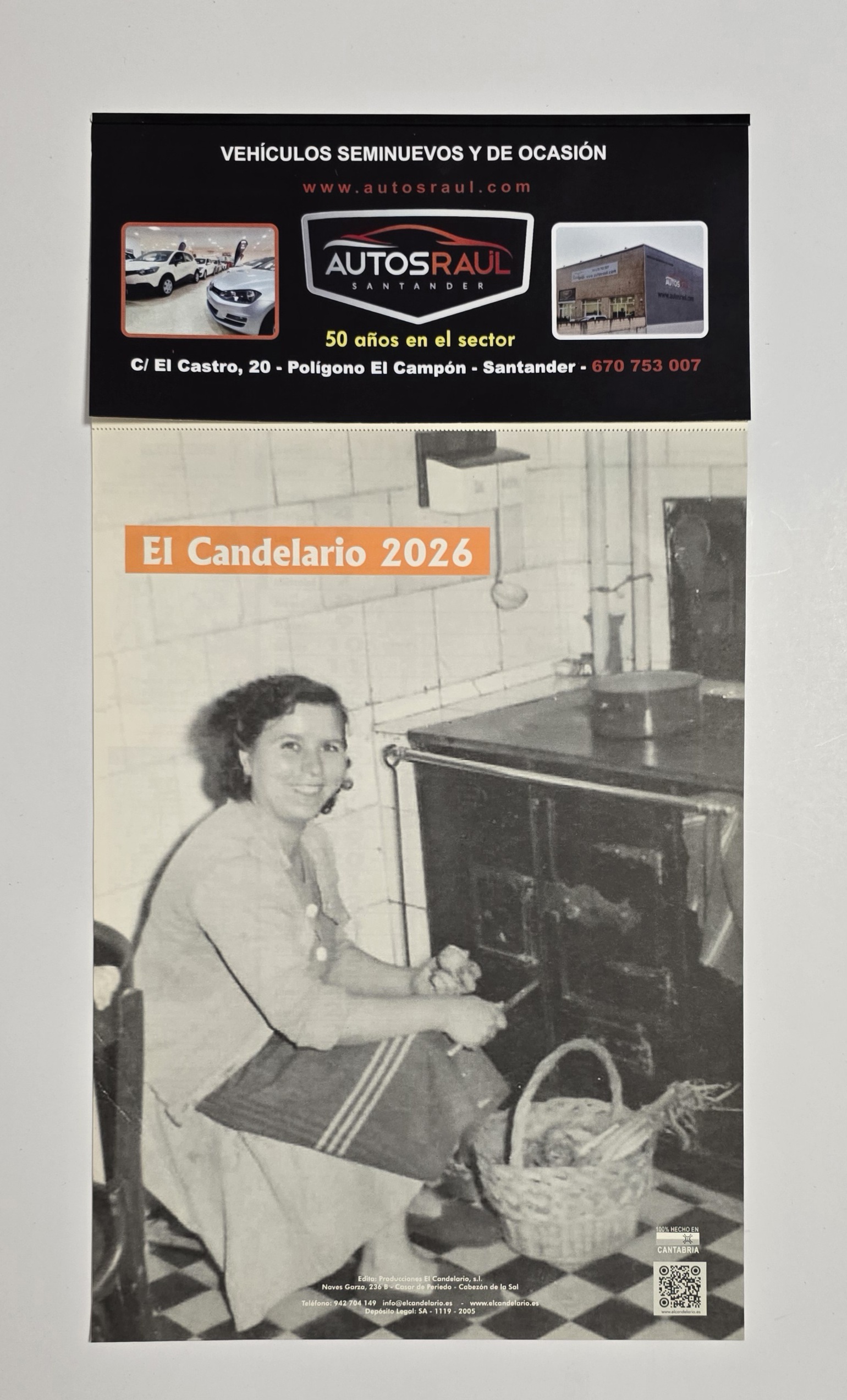 El Candelario - Calendario de Pared con Faldilla